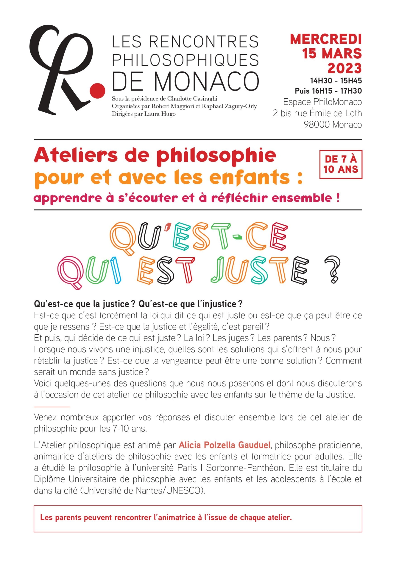 Les rencontres Philosophiques 2023-1