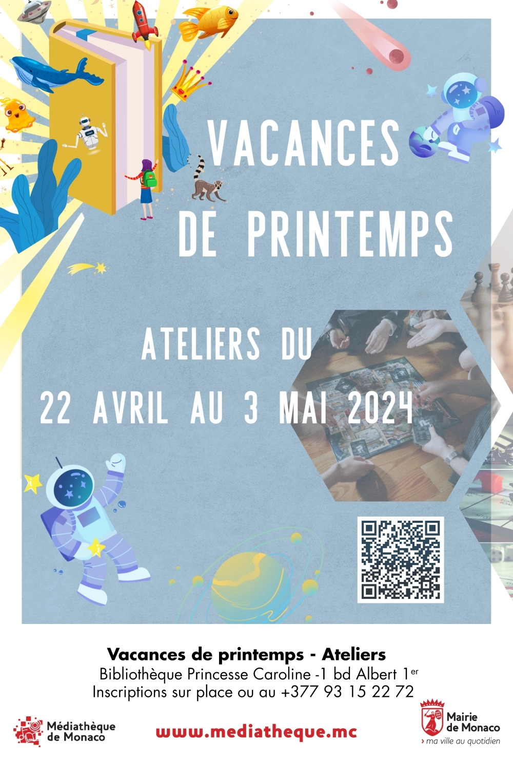 Vacances printemps-Ateliers avril 2024