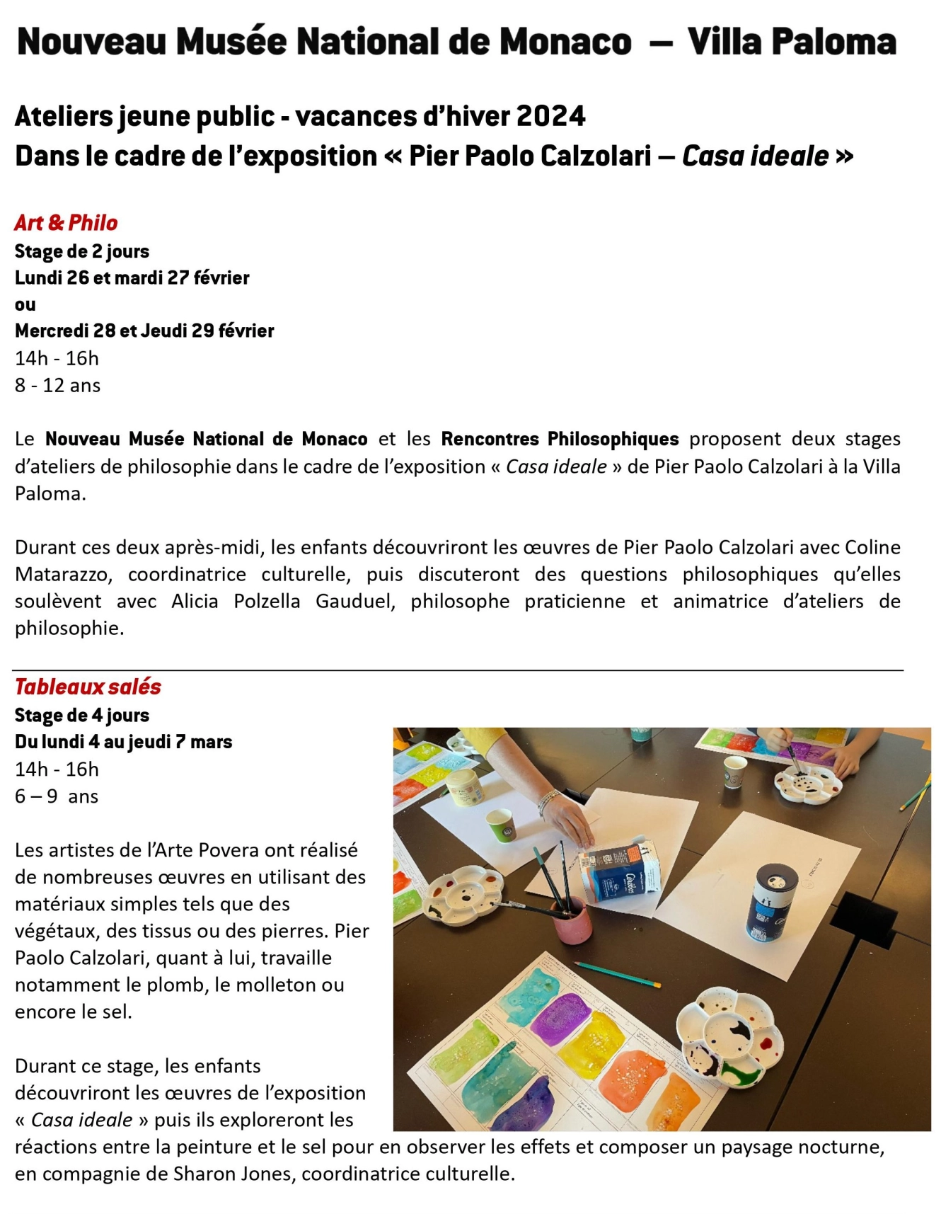 NMNM - Ateliers jeune public - vacances d'hiver 2024
